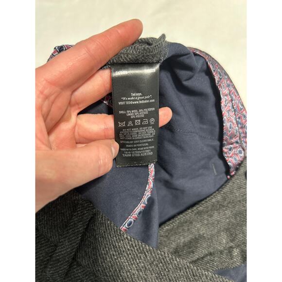 Ted Baker Wool Blend Dark Gray Slacks Pants Men's Size 34 regular - Picture 6 of 11